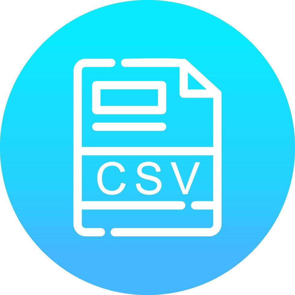 CSV Creative Icon Design vector