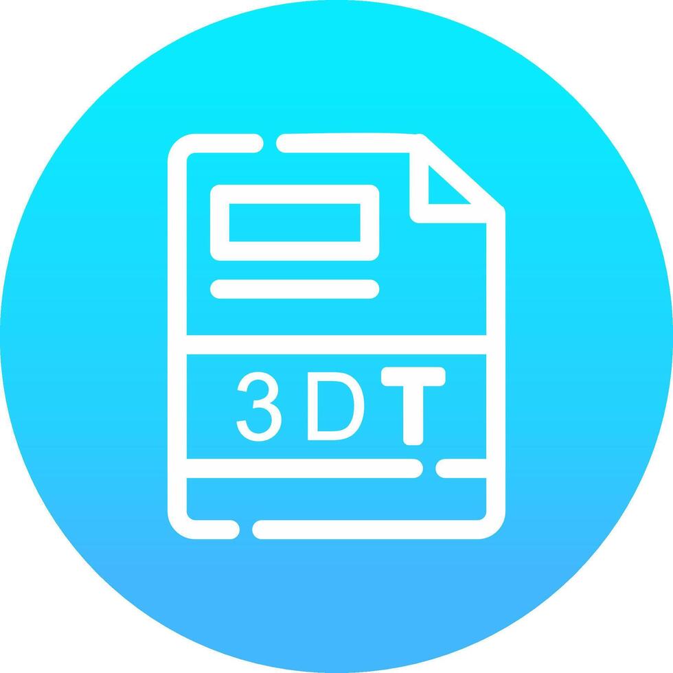 3DT Creative Icon Design vector