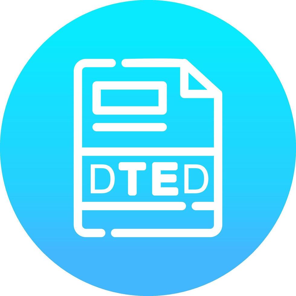 DTED Creative Icon Design vector
