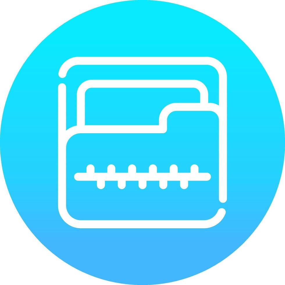 Zip Folder Creative Icon Design vector