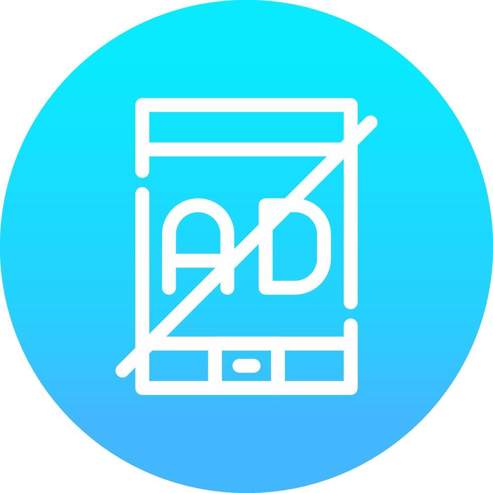 No Ad Creative Icon Design vector