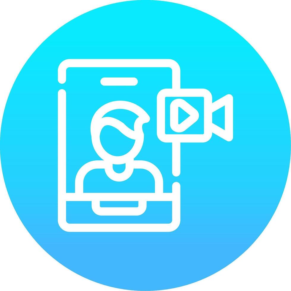 Video Chat Creative Icon Design vector