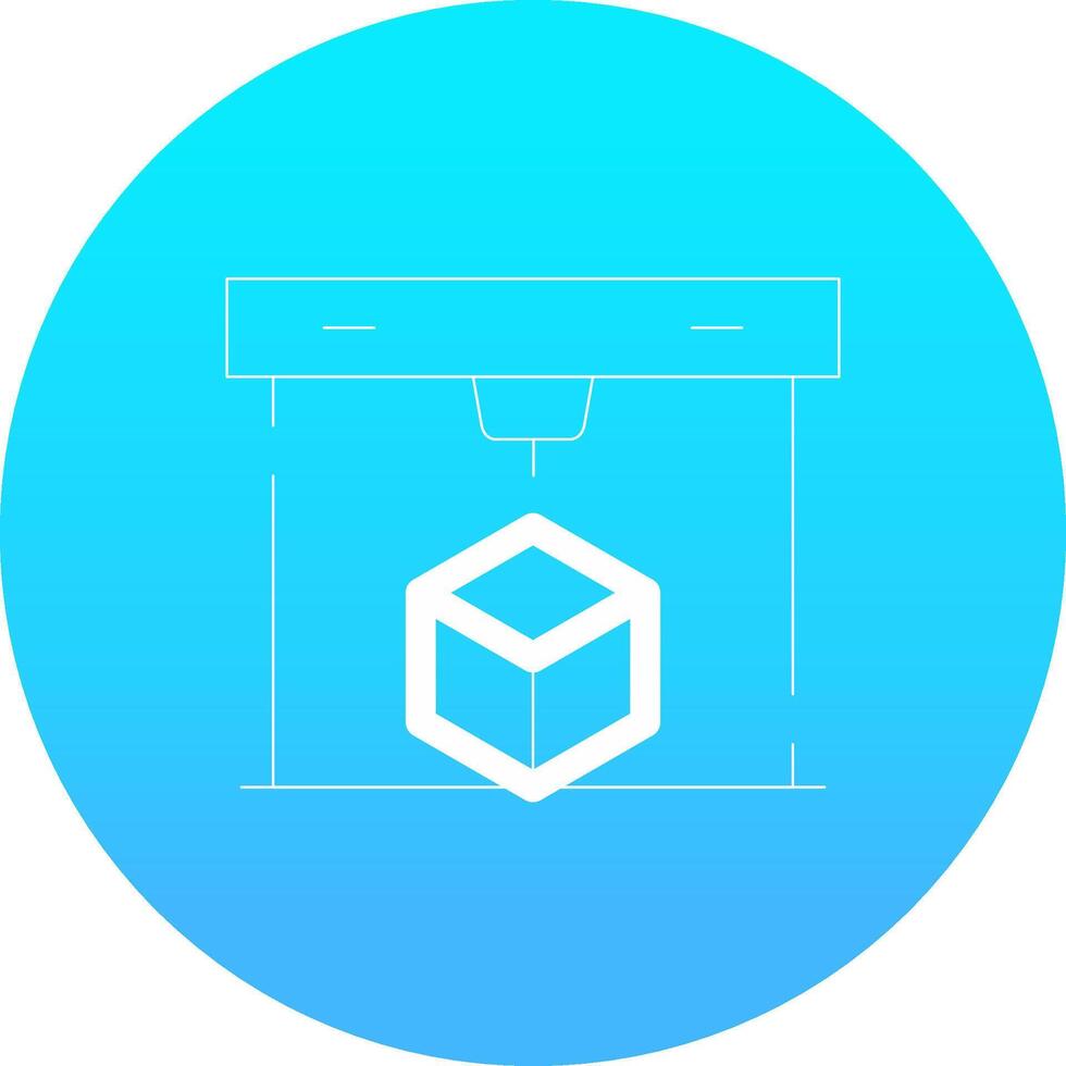 3D Printing Creative Icon Design vector