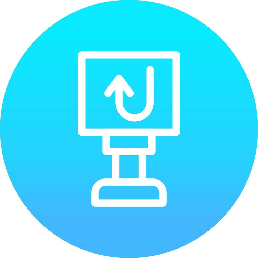 U Turn Creative Icon Design vector