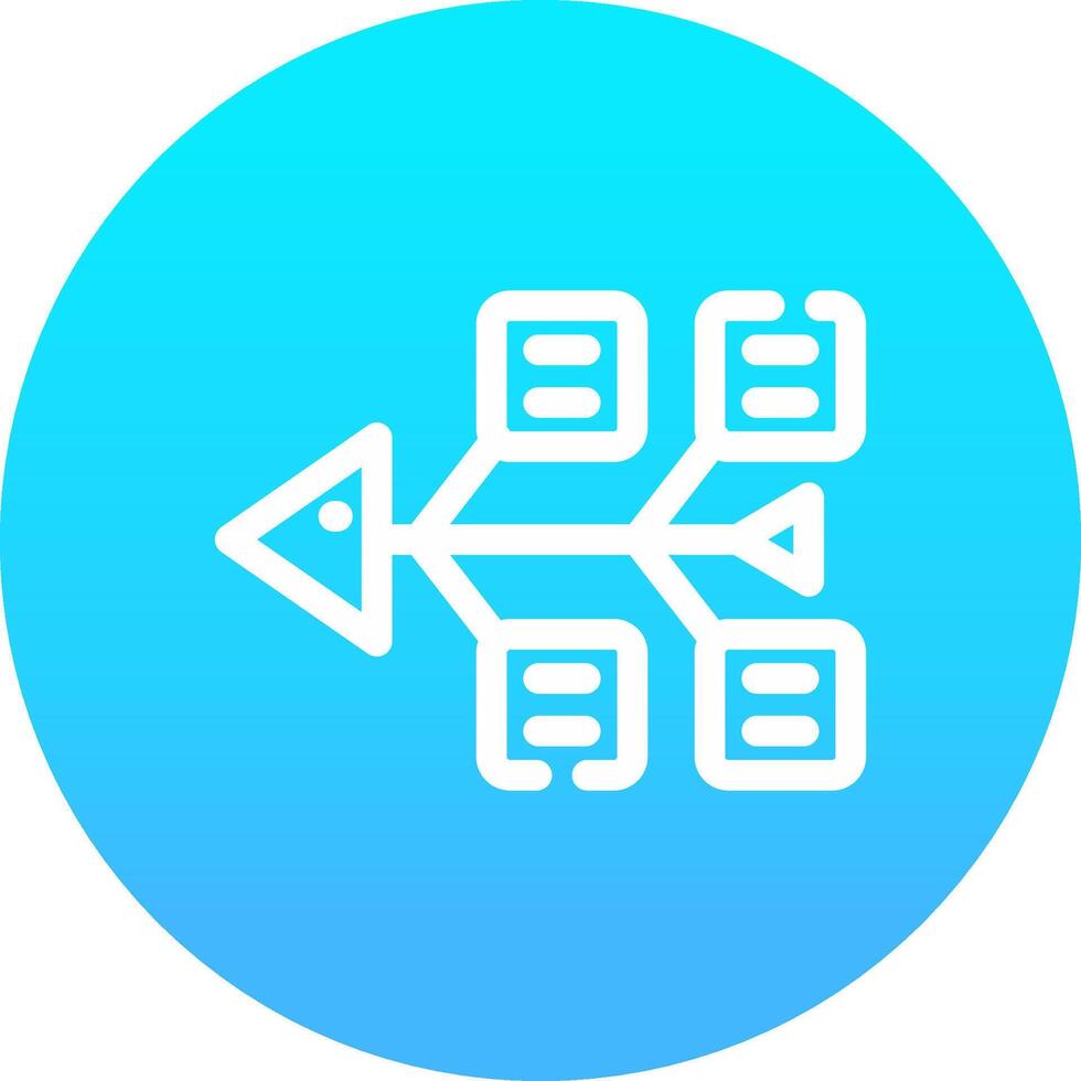 Fishbone Diagram Creative Icon Design vector