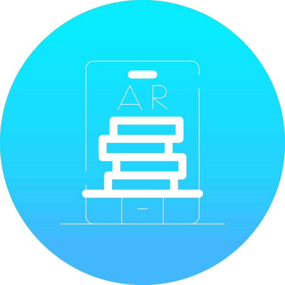 Ar Tumbling Blocks Creative Icon Design vector
