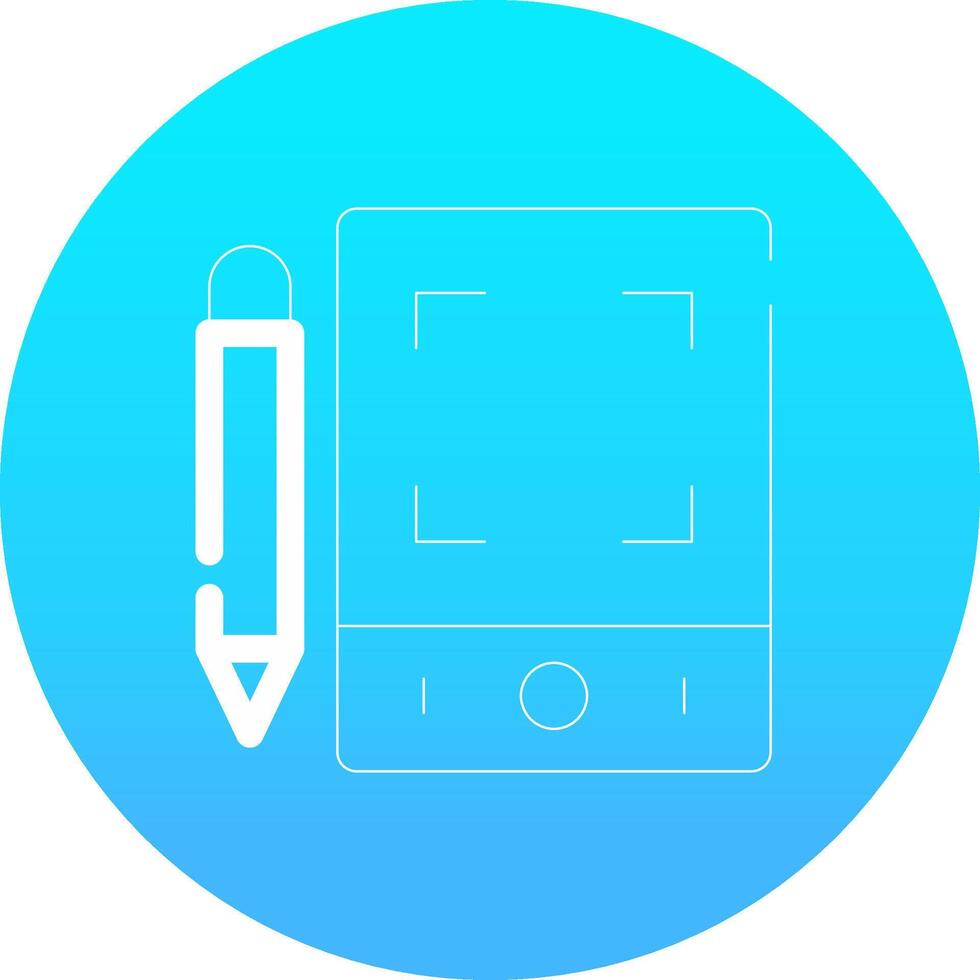 Pen Tablet Creative Icon Design vector