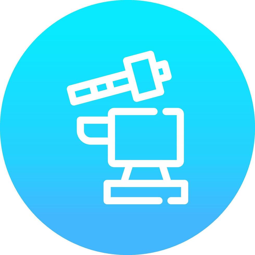 Hammer and anvil Creative Icon Design vector