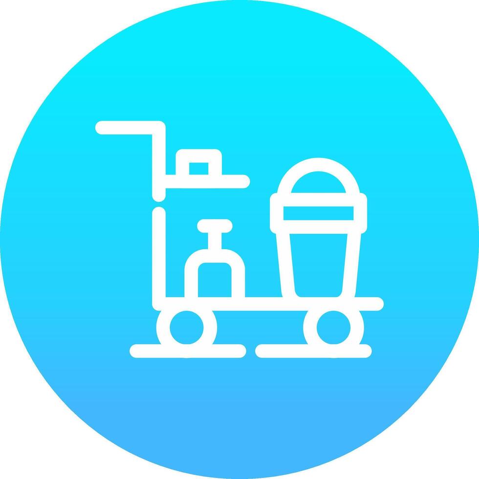 Cleaning Cart Creative Icon Design vector