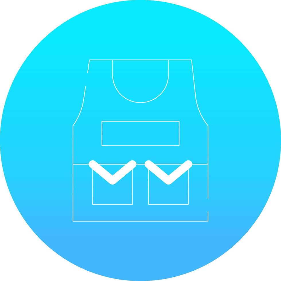 Bulletproof Vest Creative Icon Design vector