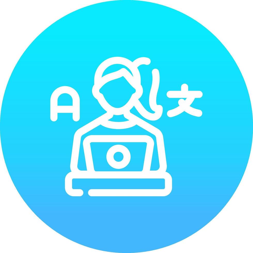 Freelance Translator Creative Icon Design vector
