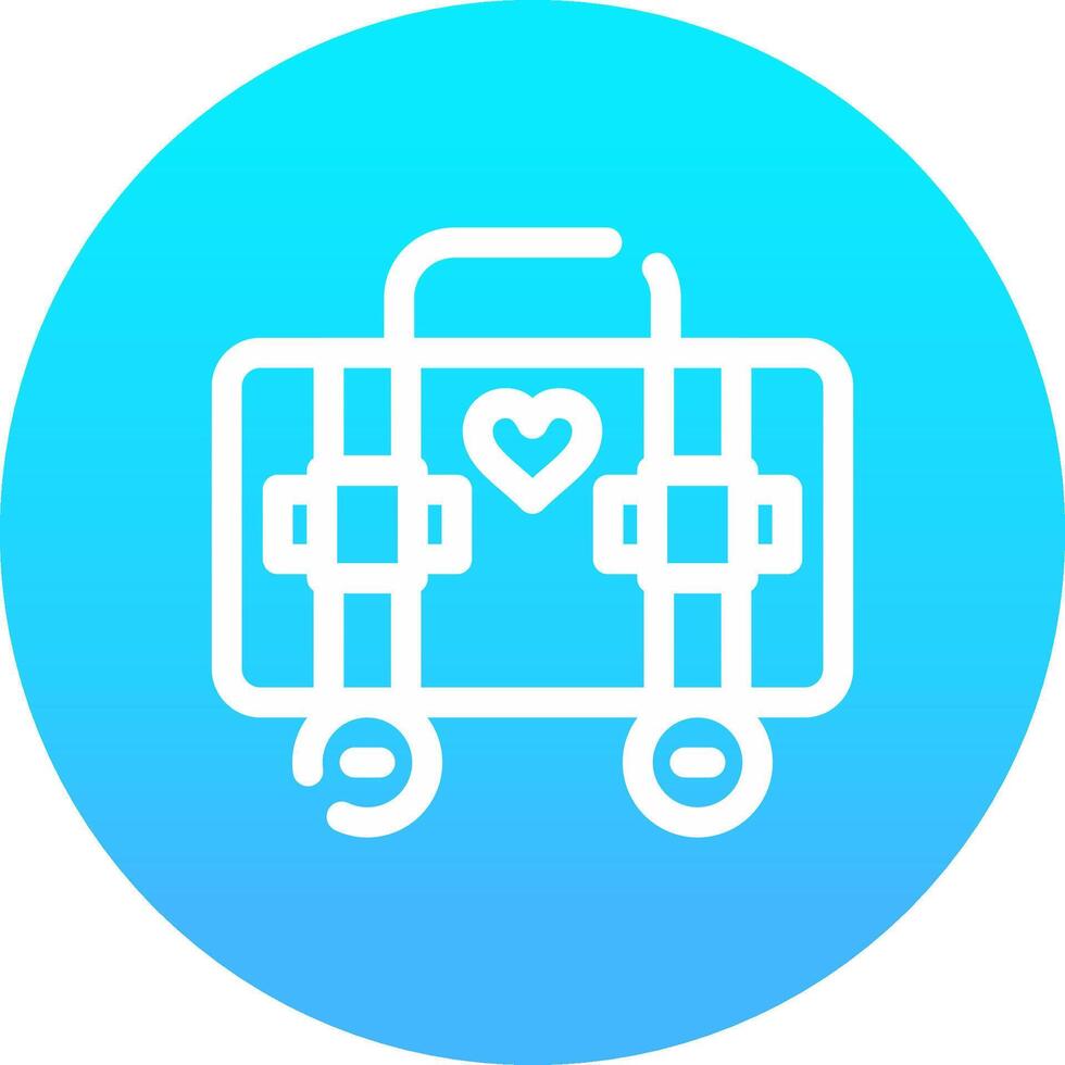 Suitcase Creative Icon Design vector