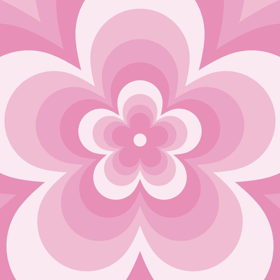 retro maravilloso divertido antecedentes rosado flor explosión. vector ilustración