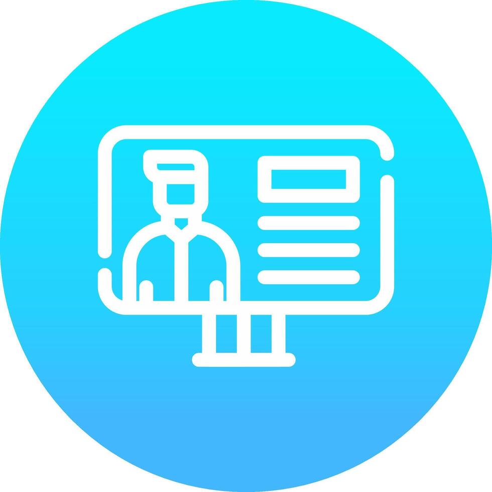 Online Lecture Creative Icon Design vector