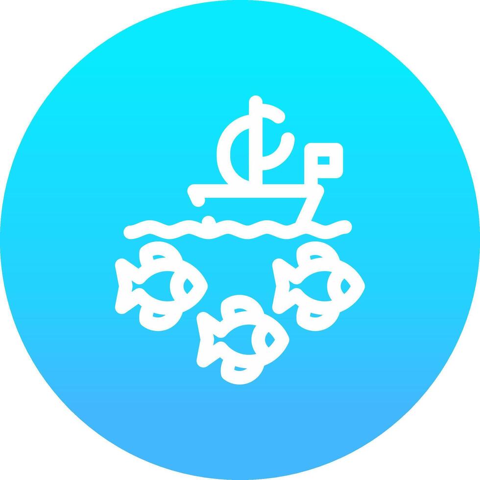 Fishing Boat Creative Icon Design vector