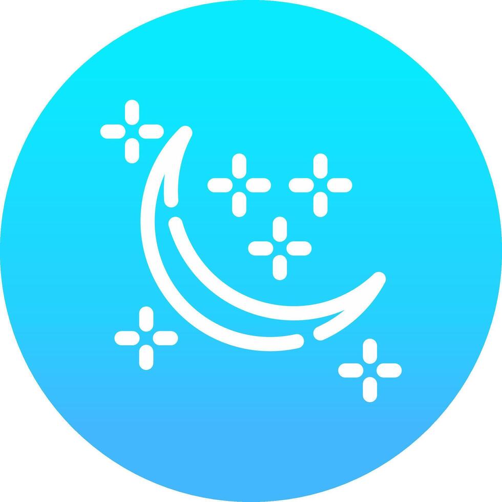New Moon Creative Icon Design vector