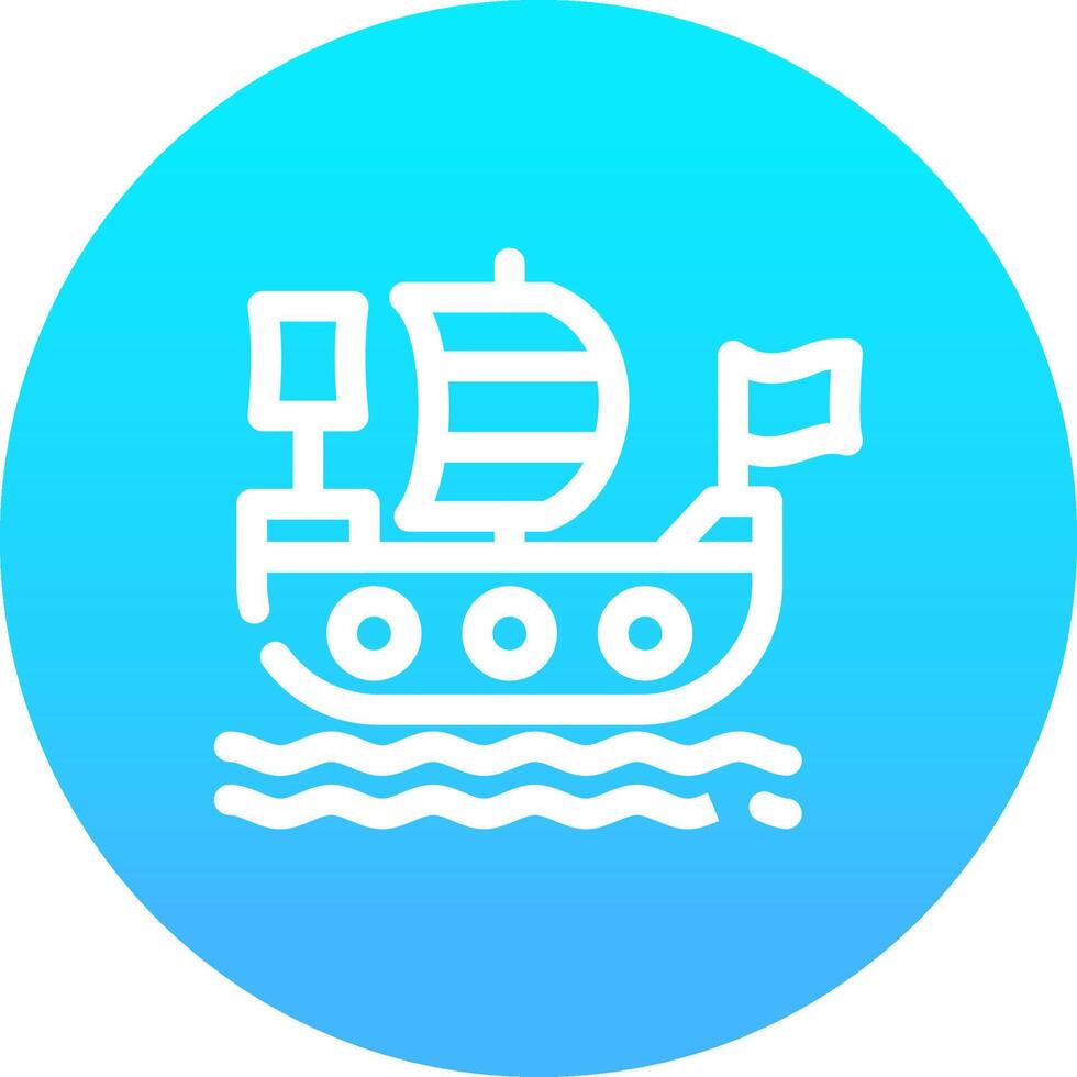 Pirates Ship Creative Icon Design vector