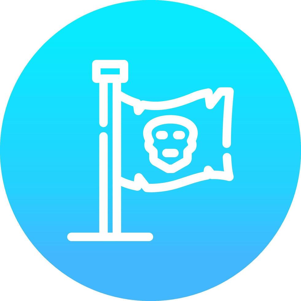 Pirates Flag Creative Icon Design vector