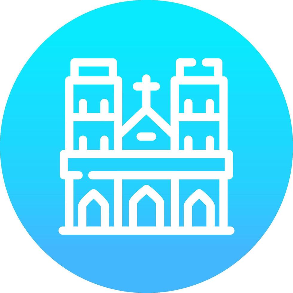 Notre Dame Creative Icon Design vector