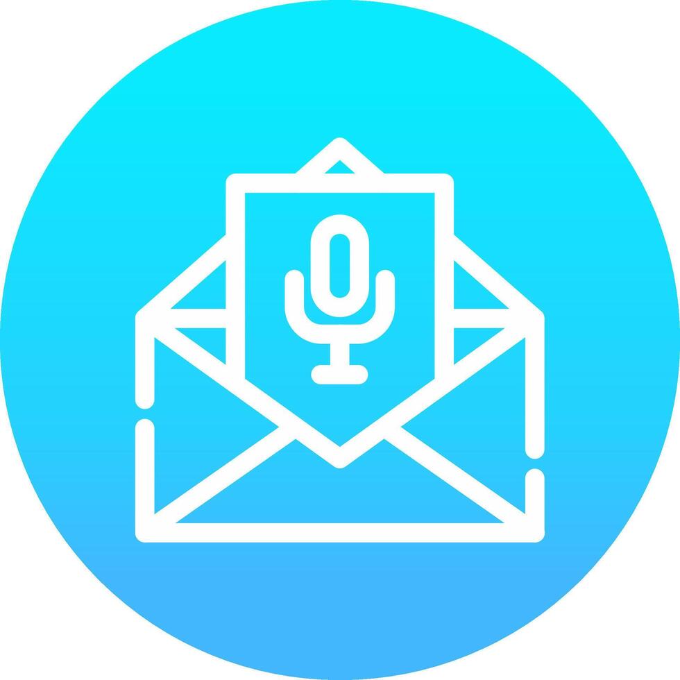 Voice Email Creative Icon Design vector