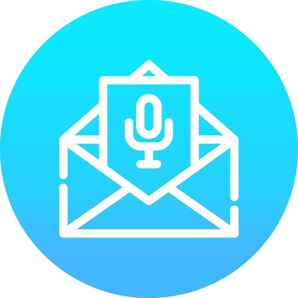 Voice Email Creative Icon Design vector