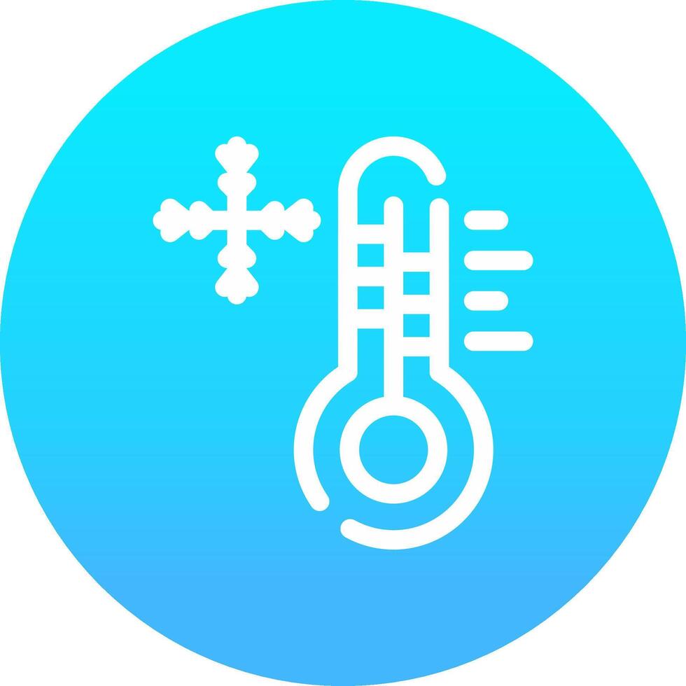 Cold Temperature Creative Icon Design vector