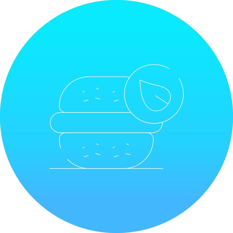 Vegan Burger Creative Icon Design vector