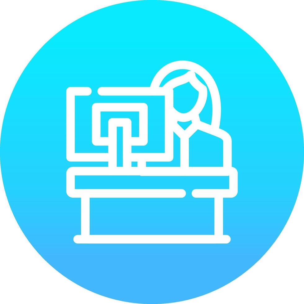 Receptionist Creative Icon Design vector
