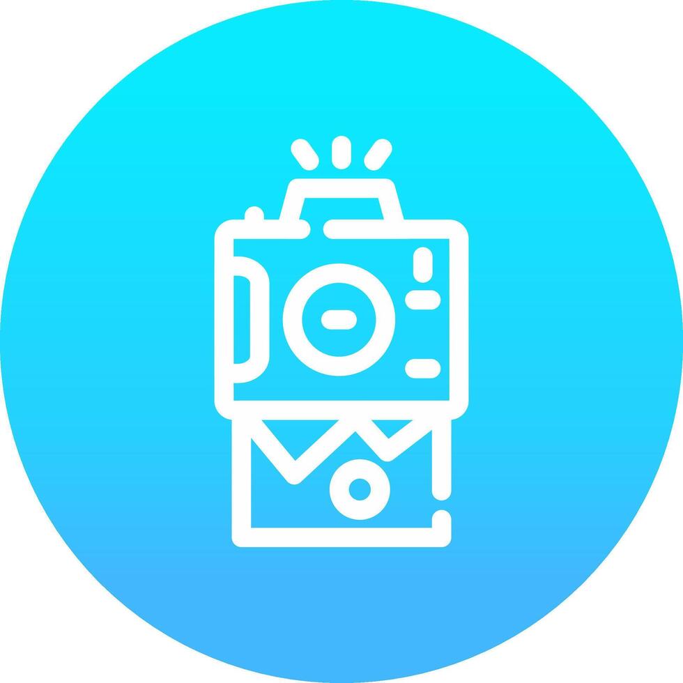 Instant Camera Creative Icon Design vector