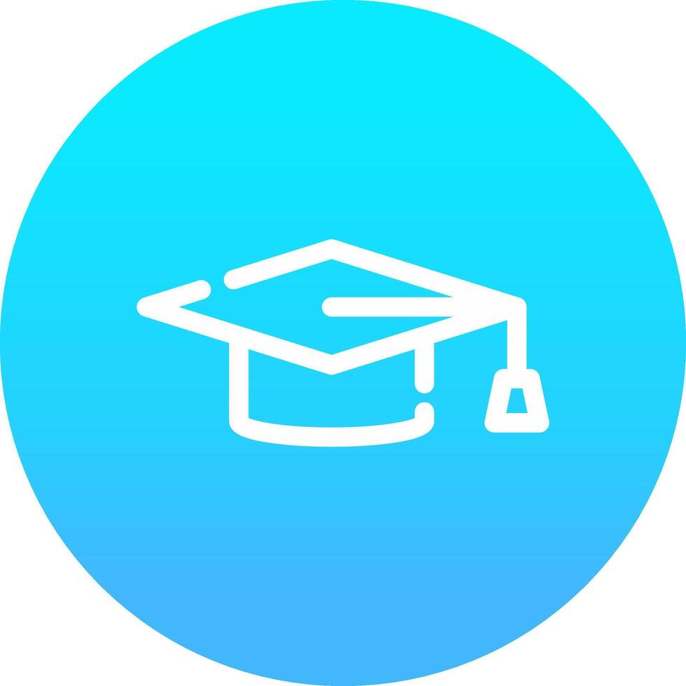 Graduation Cap Creative Icon Design vector