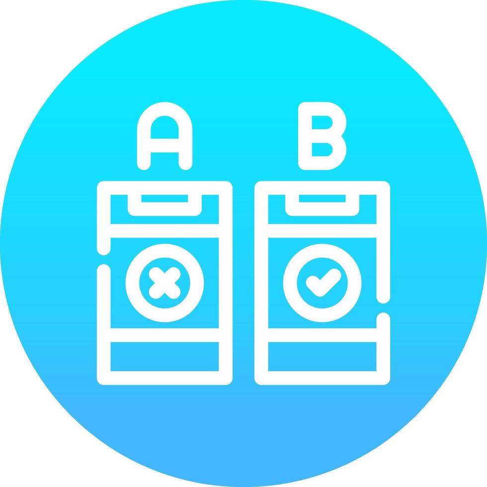 AB Testing Creative Icon Design vector