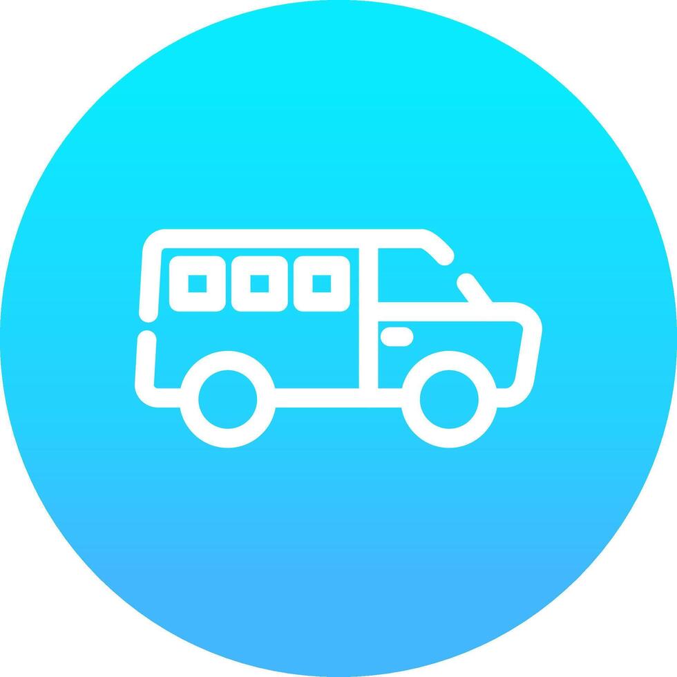 Minivan Creative Icon Design vector