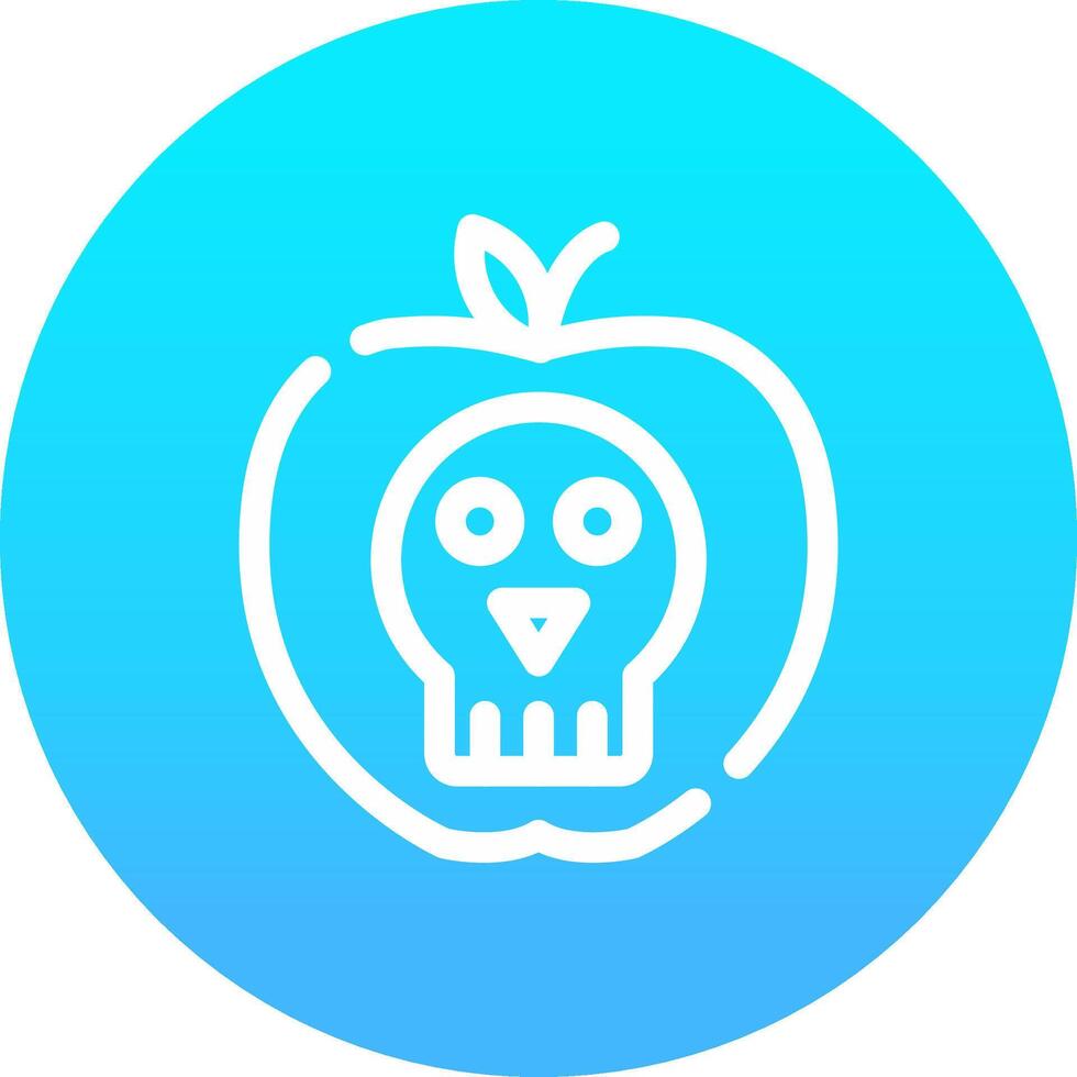 diseño de icono creativo de manzana envenenada vector