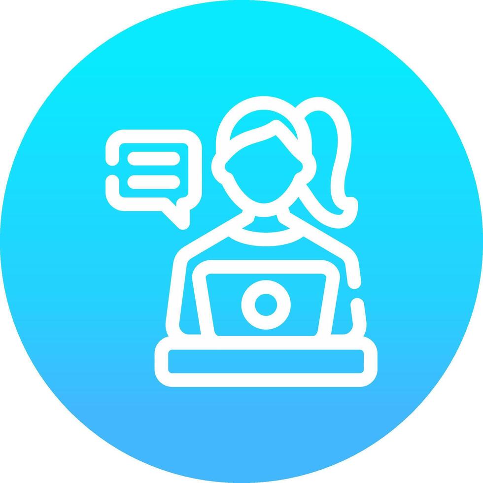 Blogger Creative Icon Design vector