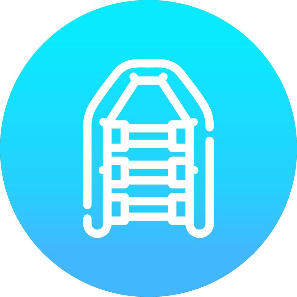 Inflatable Boat Creative Icon Design vector