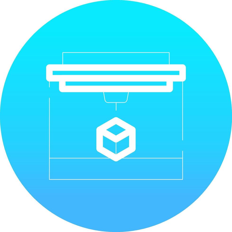 3D Printing Creative Icon Design vector