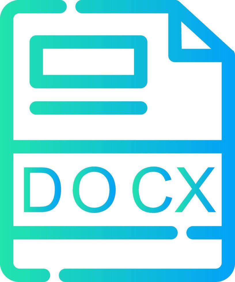 DOCX Creative Icon Design vector