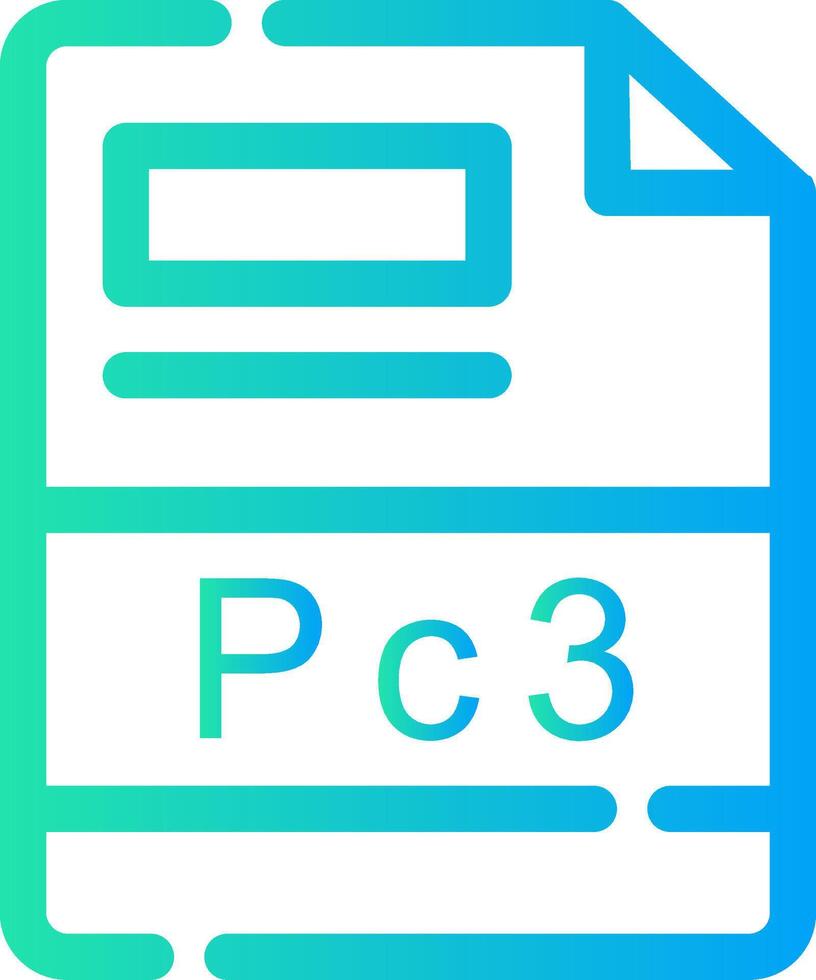 pc3 creativo icono diseño vector