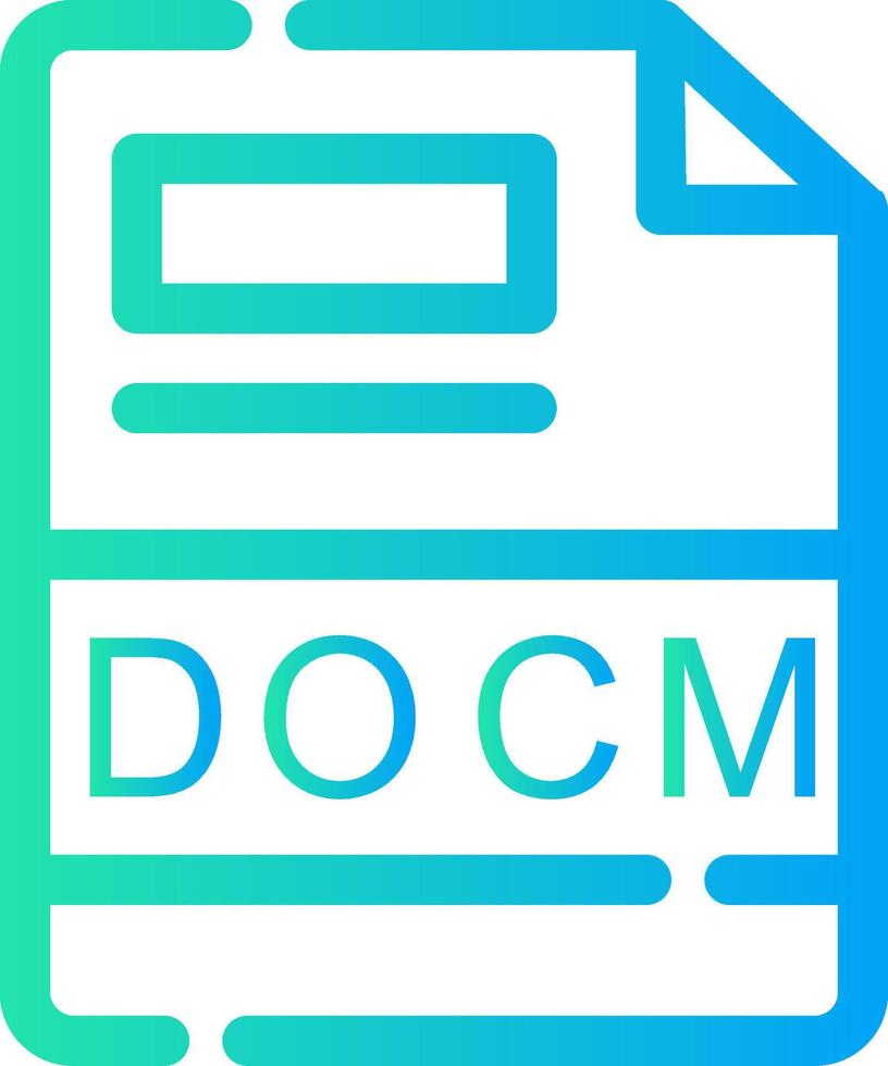 DOCM Creative Icon Design vector