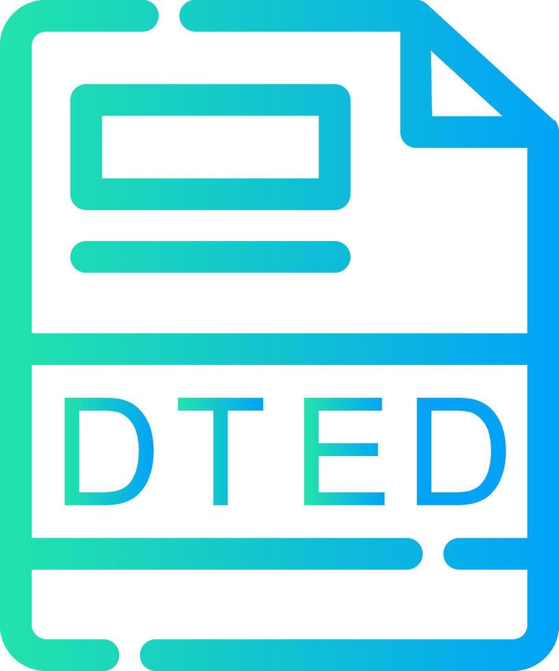 DTED Creative Icon Design vector