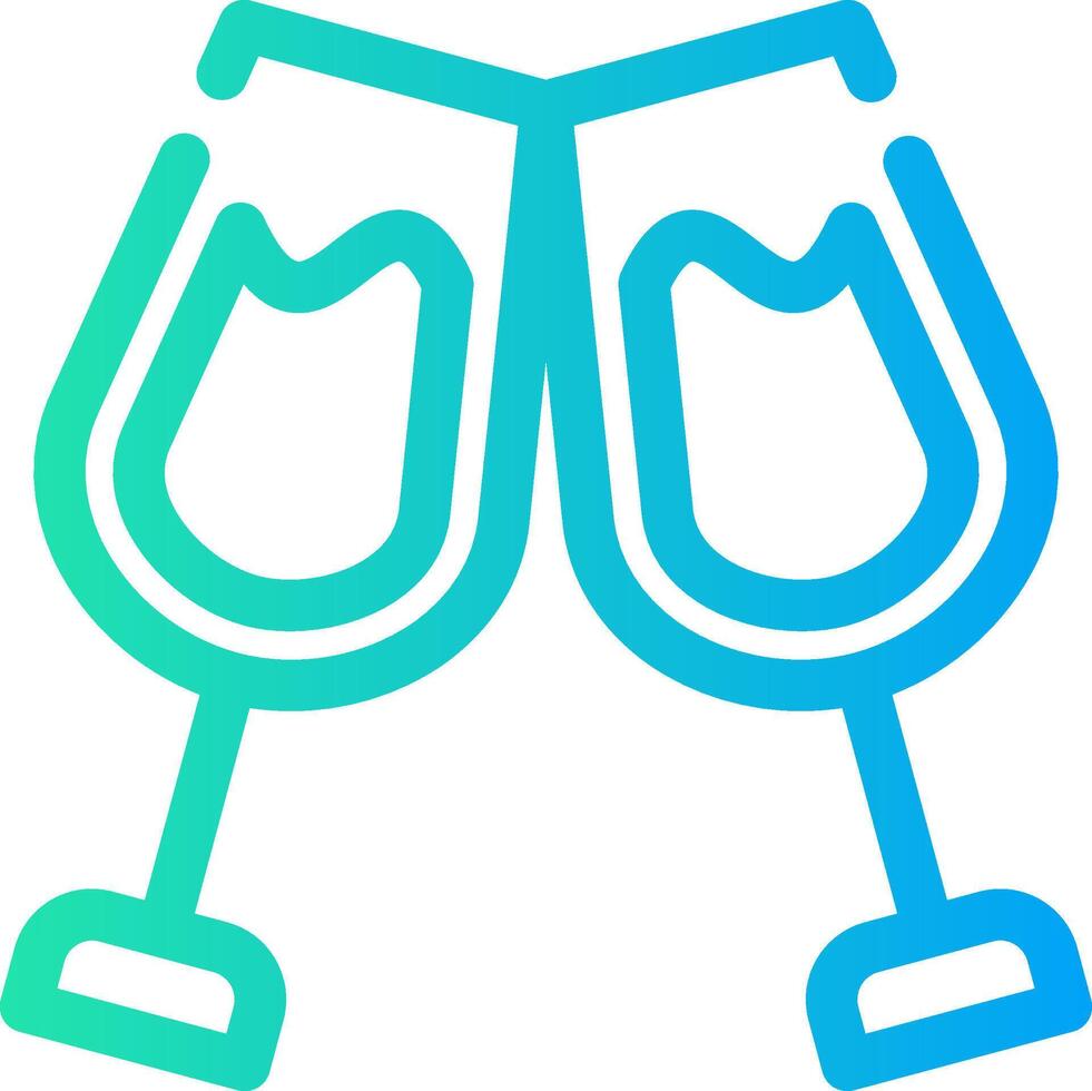 Glass Cheers Creative Icon Design vector