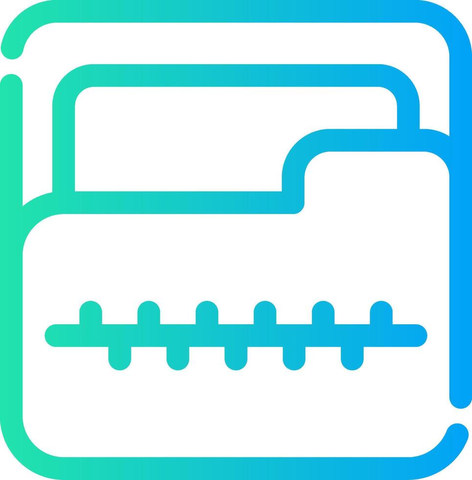 Zip Folder Creative Icon Design vector