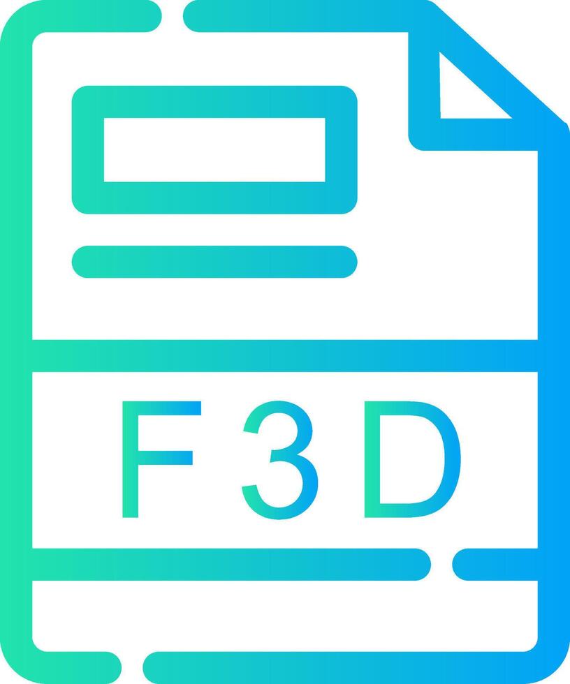 F3D Creative Icon Design vector