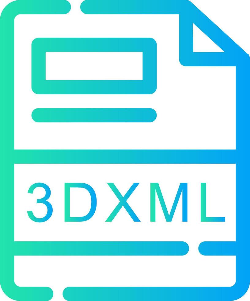 3DXML Creative Icon Design vector