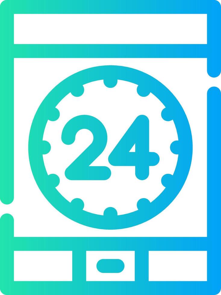 24 Hour Service Creative Icon Design vector