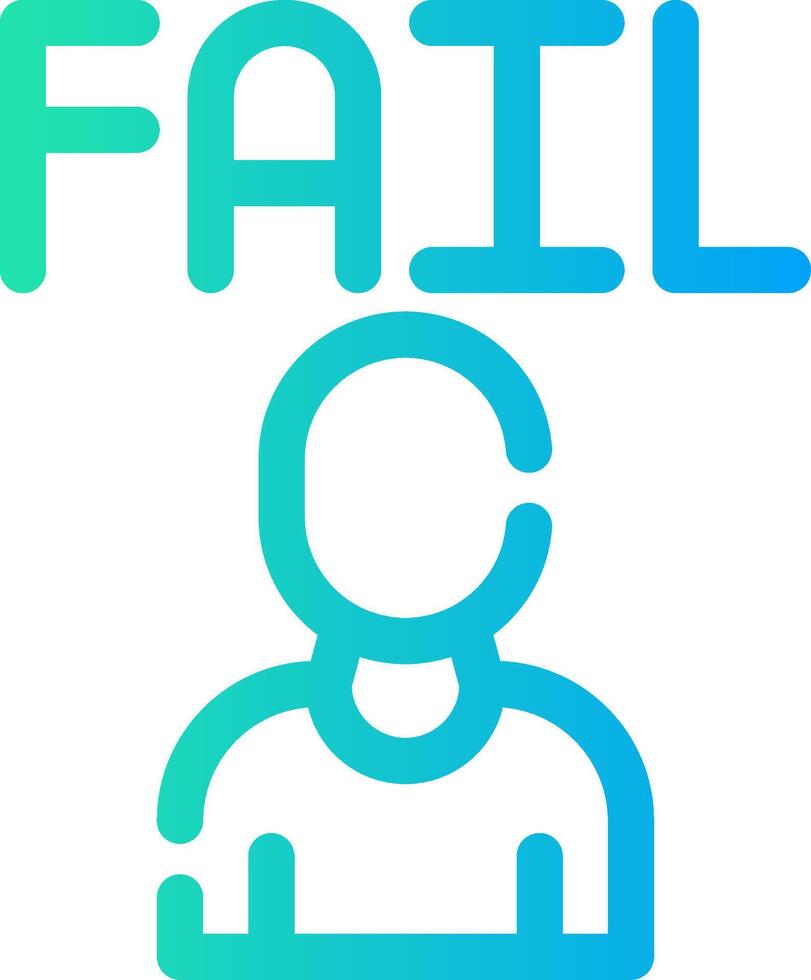 Fail Creative Icon Design vector