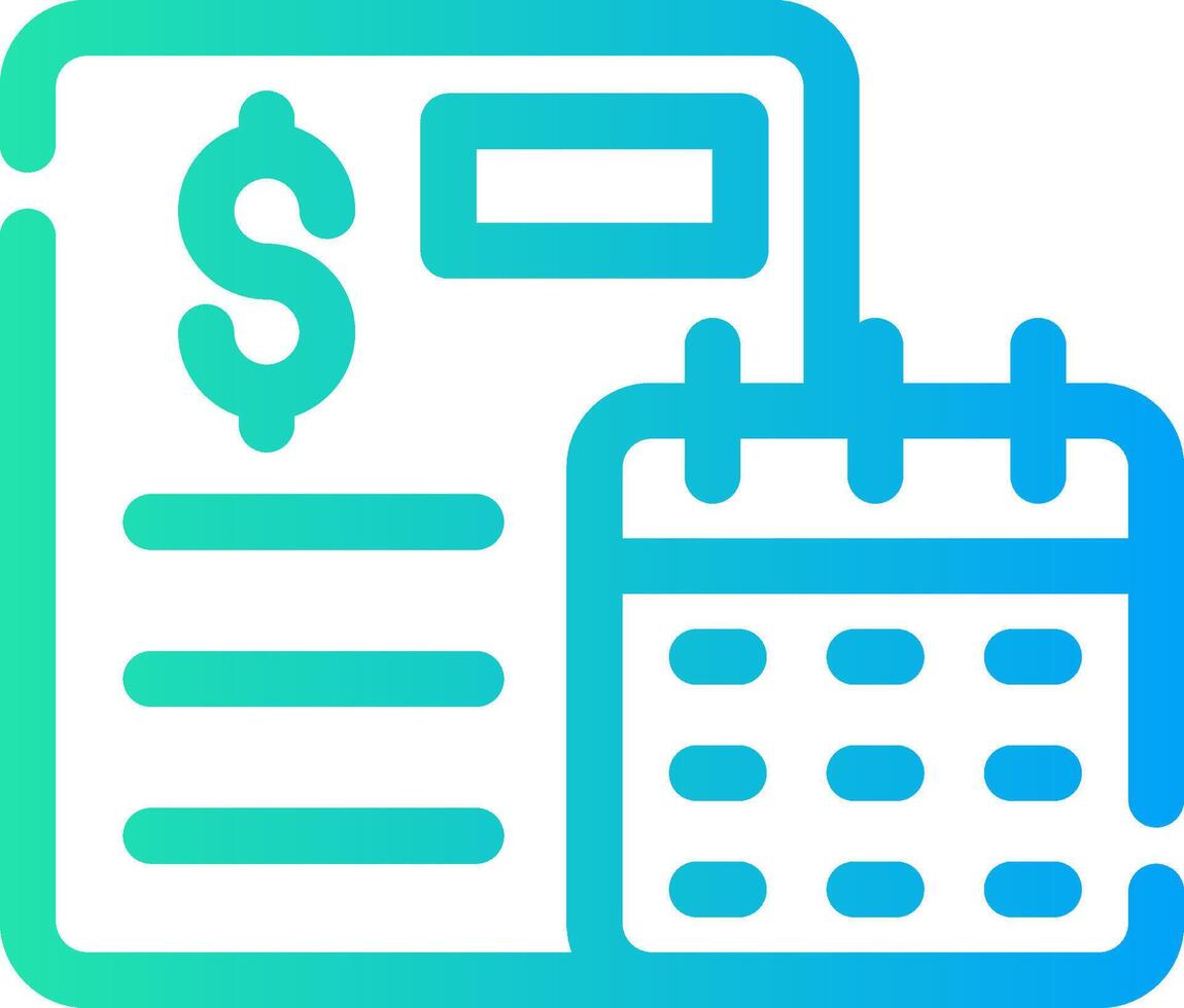 Yearly Sales Report Creative Icon Design vector
