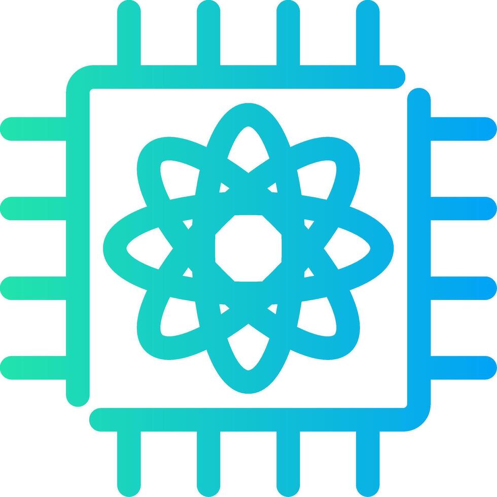 Quantum Computer Creative Icon Design vector