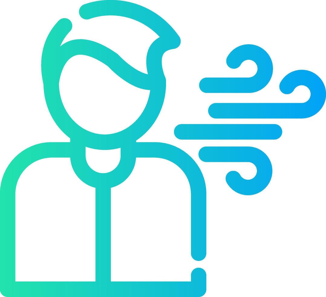Shortness of Breath Creative Icon Design vector