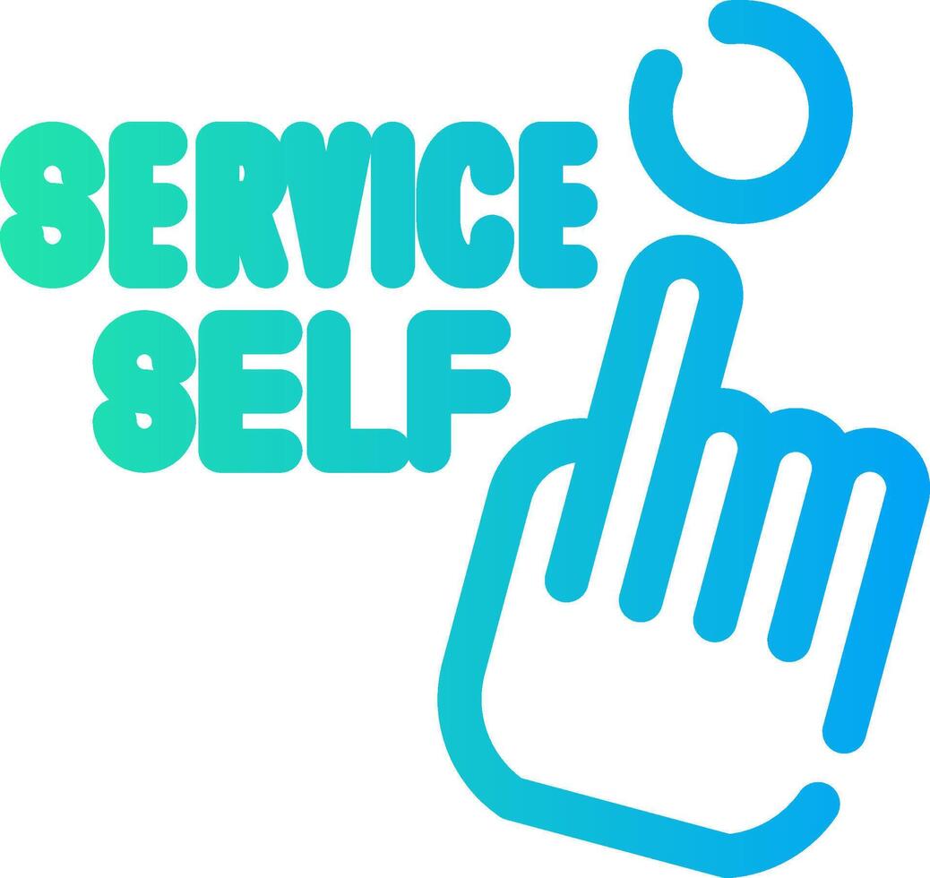 Self Service Creative Icon Design vector